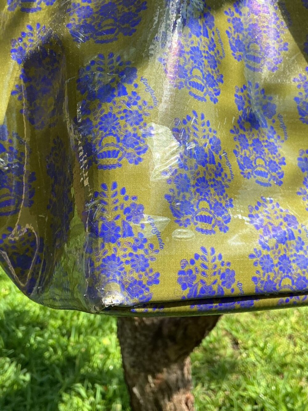 ✨ Consuela Tote Bag – Olive & Blue Floral Print | Large Carryall ✨ - Picture 7 of 7